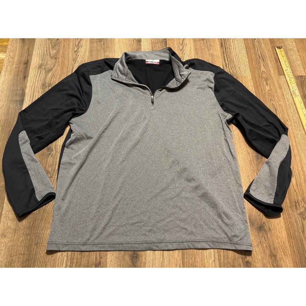 Grand Slam Shirt Mens Size Large Gray Quarter Zip Performance 360 Motion Flow